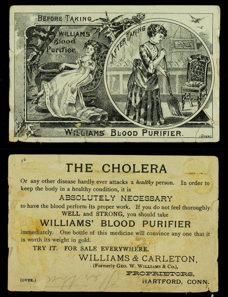 Williams’ Blood Purifier Medical Trade Card Williams’ Blood Purifier Medical Trade Card